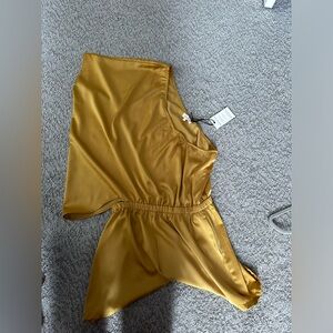 Gold One Sleeve Romper